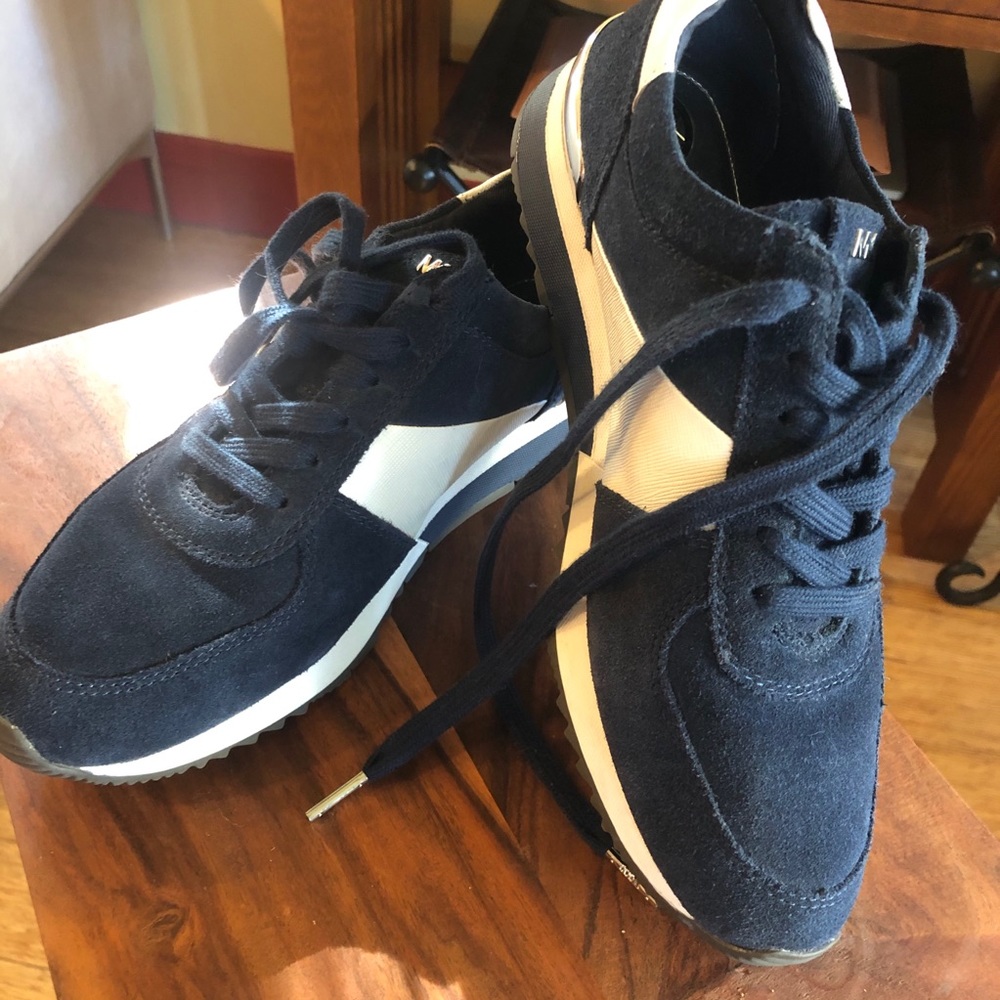 Michael Kors Suede Sneakers, Navy, US 9